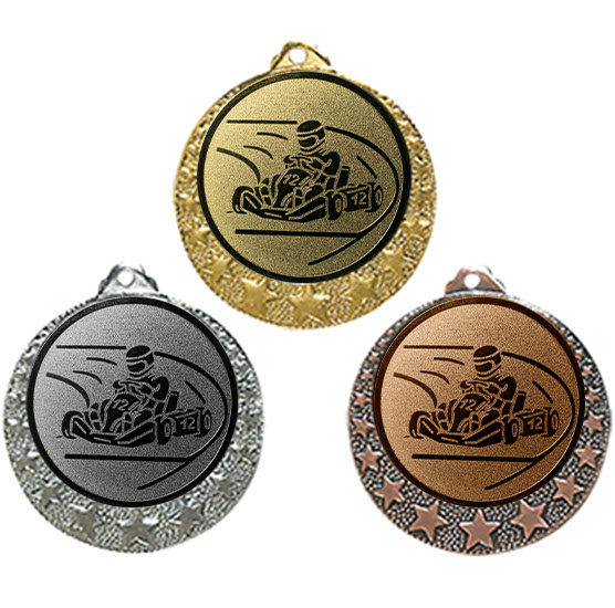 Produktbild von Kart Medaille "Brixia" Ø 32mm mit Wunschemblem und Band