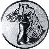 Emblem 25mm Pferd, silber