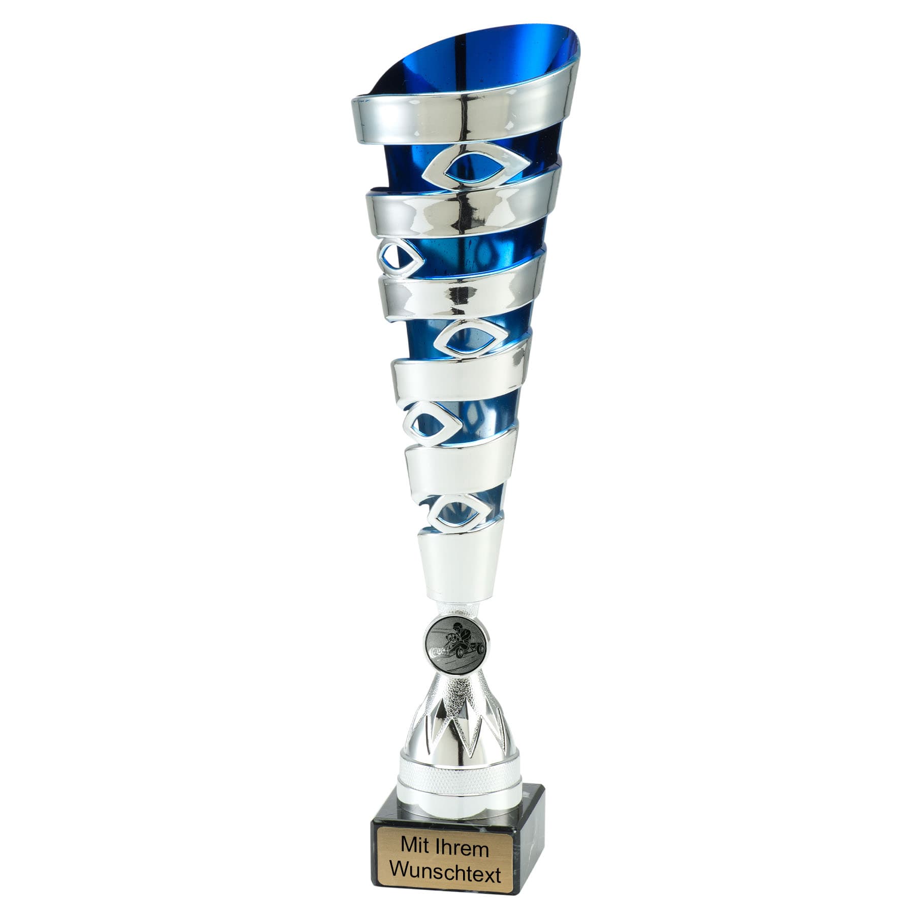 Produktbild von Kart-Pokale 3er Serie ET.416 silber-blau