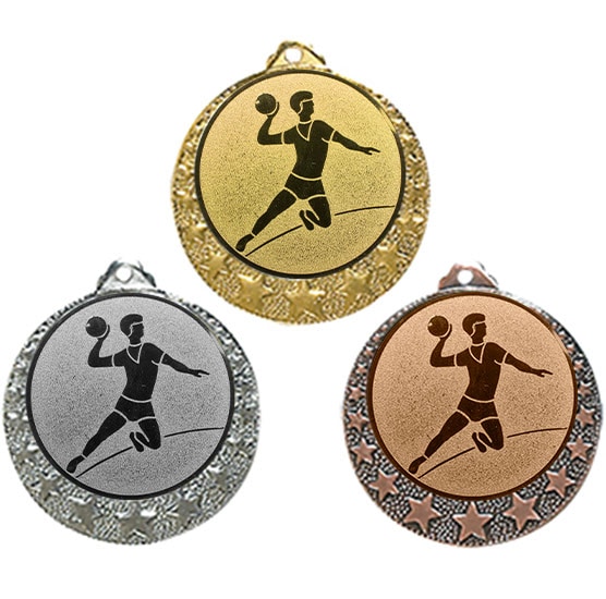 Handball Medaille "Brixia" Ø 32mm mit Emblem und Band
