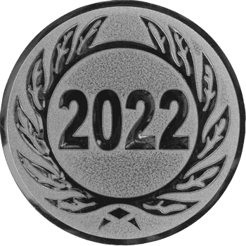 Emblem 25mm Jahreszahl 2022, silber