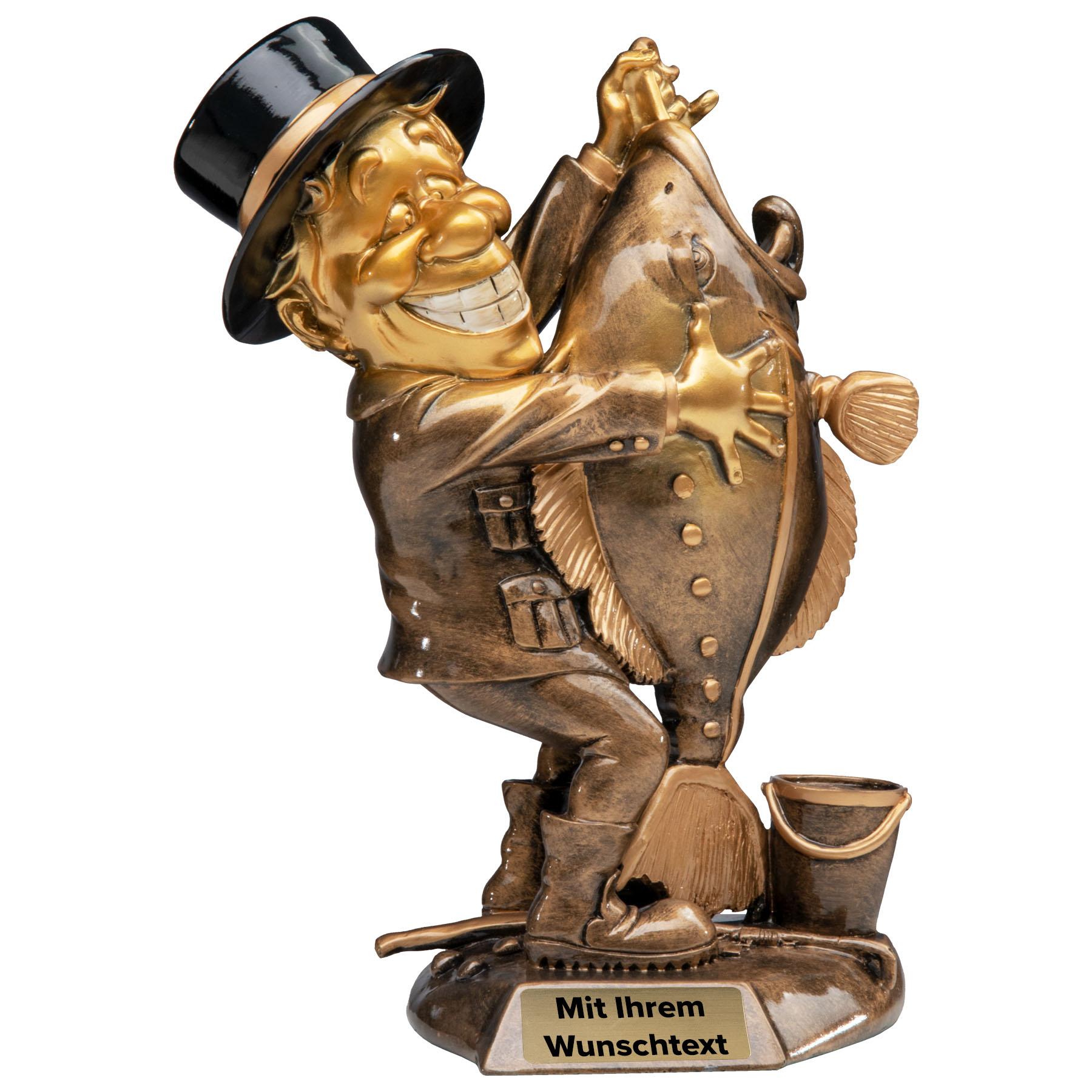 Produktbild von Trophäe Angler mit Fisch 39644 bronze