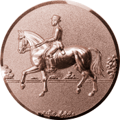 Emblem 25mm Dressurreiter 3D, bronze