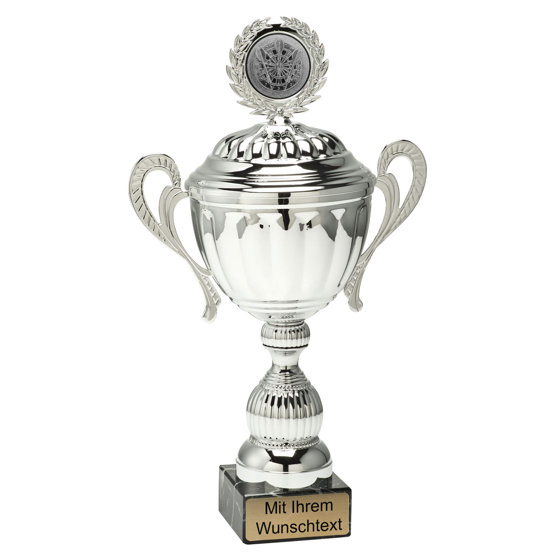 Produktbild von Dart-Pokale 8er Serie MT.094 silber mit Deckel