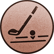 Emblem 25mm Golfschläger, bronze