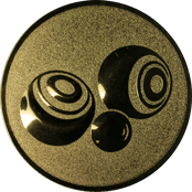Emblem 25mm Boccia, gold