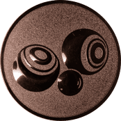Emblem 25mm Boccia, bronze