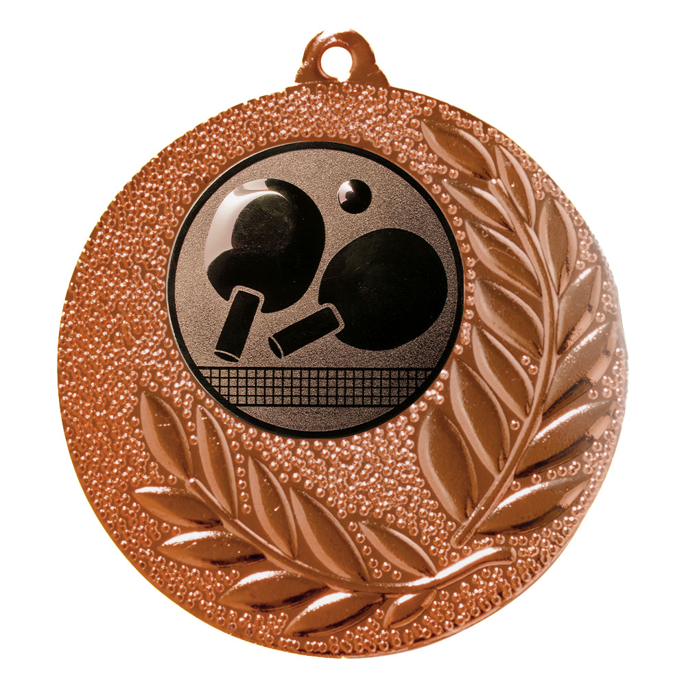 Produktbild von Tischtennis-Medaille "Gladiolen" Ø 50 mm inkl. Kordel
