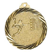 Produktbild von Medaille "Handball" Ø 32mm gold mit Band