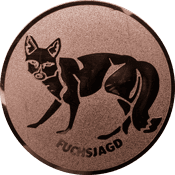 Emblem 50mm Fuchsjagd, bronze