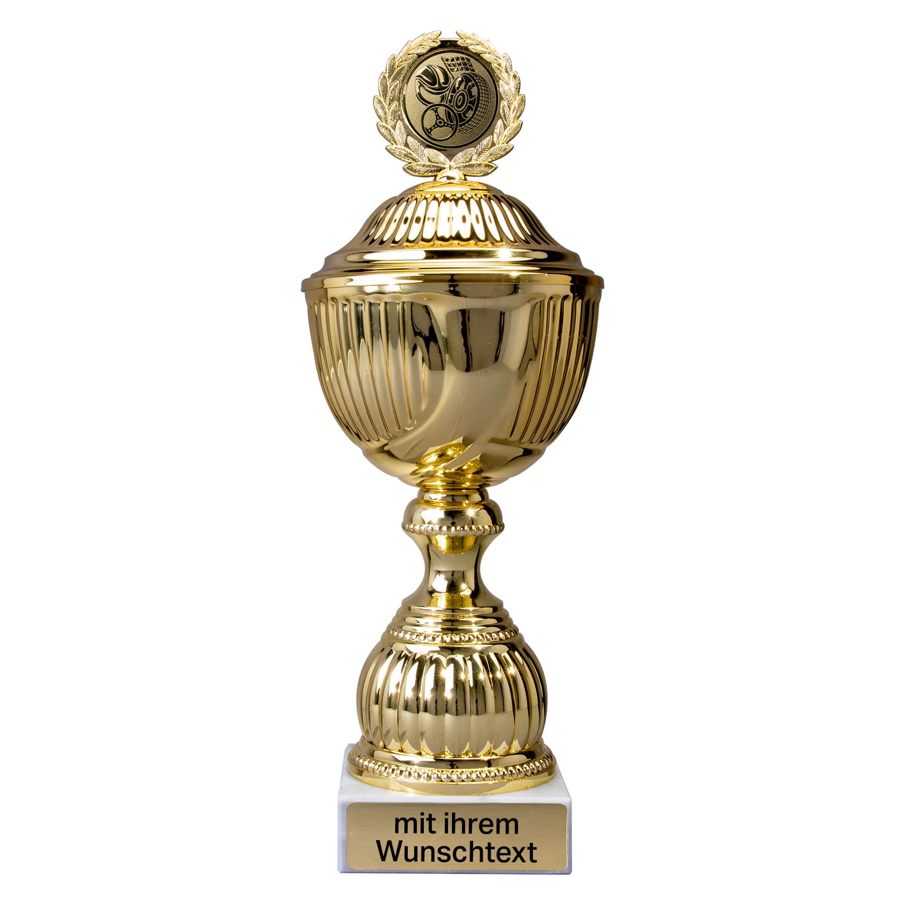 Produktbild von Motorsportpokale 12er Serie 59220 gold mit Deckel
