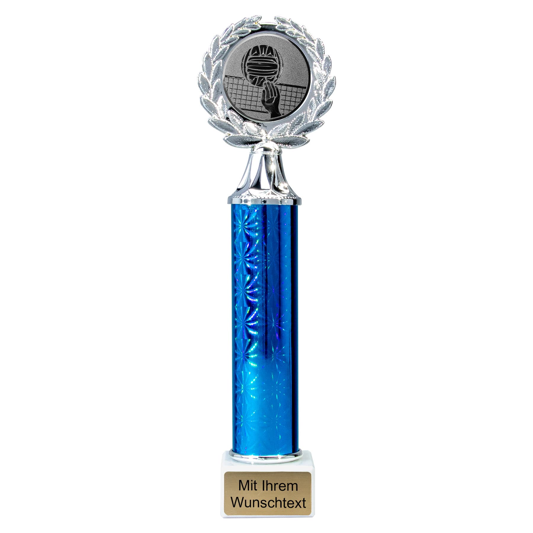 Produktbild von Volleyballsäulenpokale 4er Serie 59710 silber-blau
