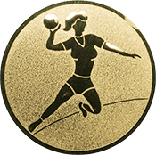 Emblem 25mm Handball Werferin, gold