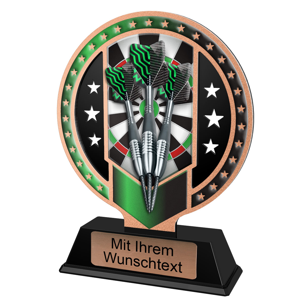 Produktbild von Metalltrophäe Steeldart 3er Serie SAM04