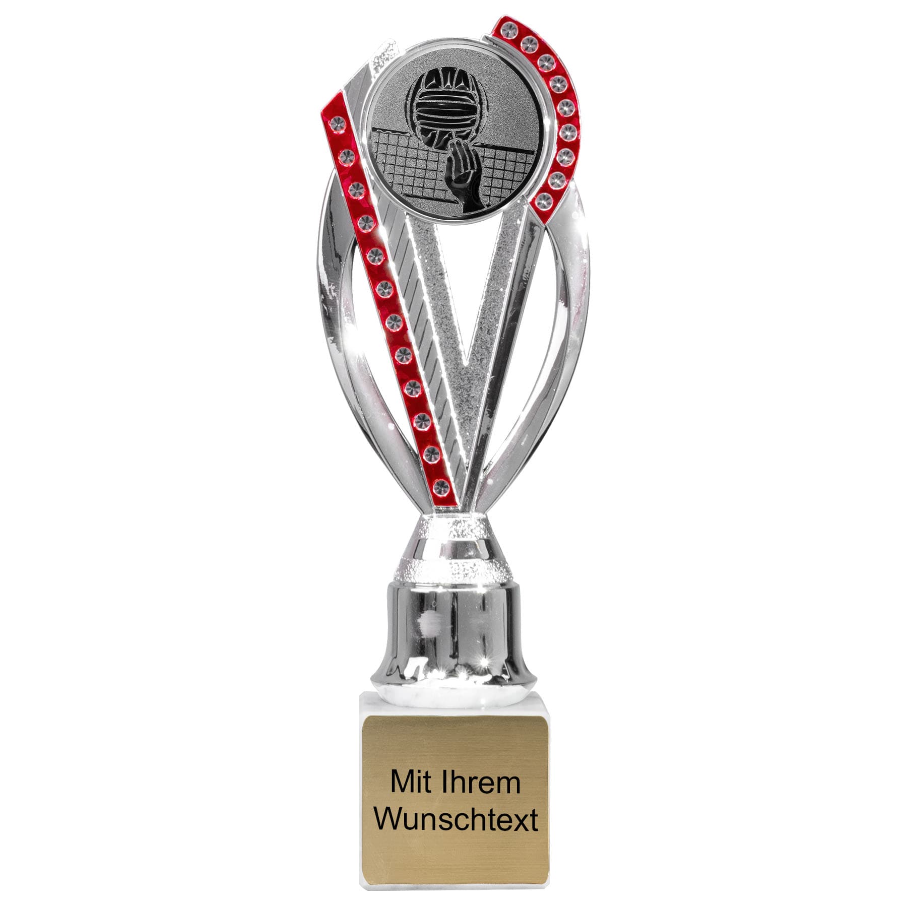 Produktbild von Volleyballpokale 6er Serie 54800 silber-rot