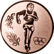 Emblem 25mm Laeufer Olympia, bronze