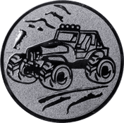 Emblem 25mm Gelände-Buggy, silber