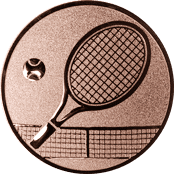 Emblem 25mm Tennisschläger, bronze