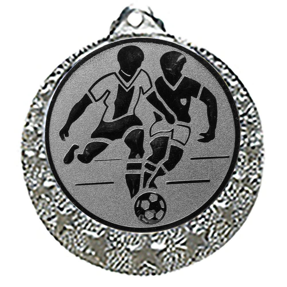 Produktbild von Fußball Medaille "Brixia" Ø 32mm mit Wunschemblem und Band