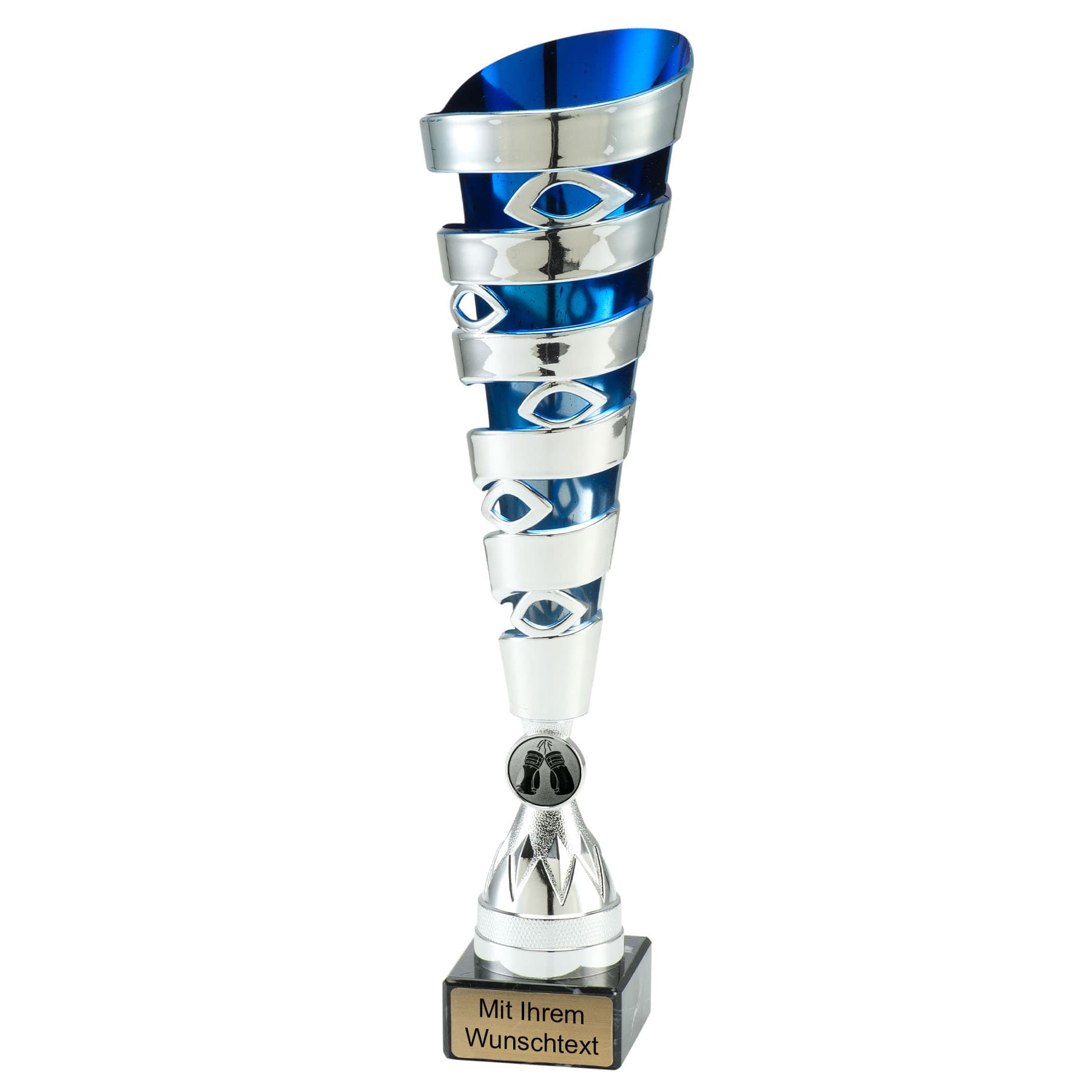Produktbild von Box-Pokale 3er Serie ET.416 silber-blau
