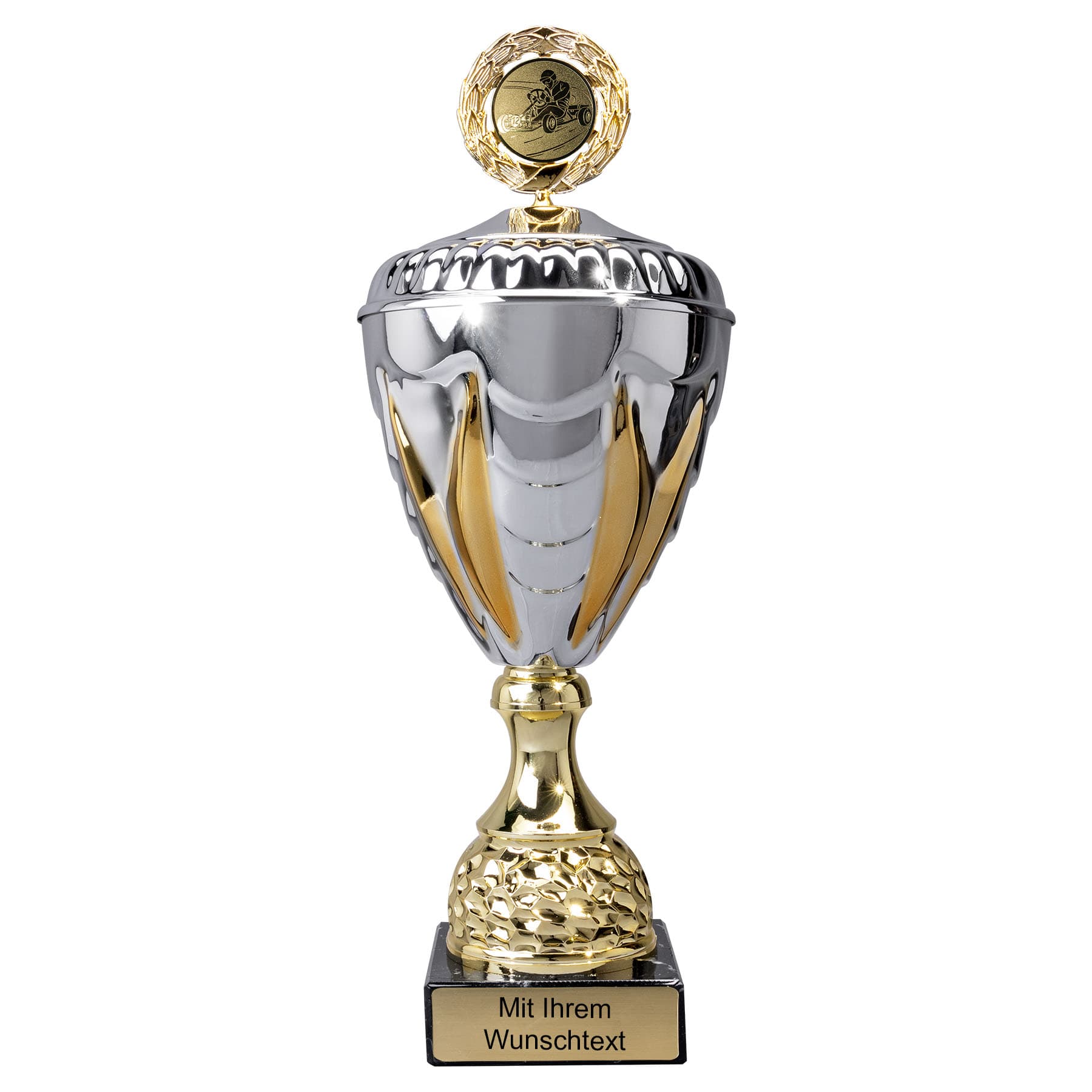 Produktbild von Kart-Pokale 6er Serie 57910 gold-silber mit Deckel