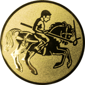 Emblem 25mm Lanzen-Reiter, gold