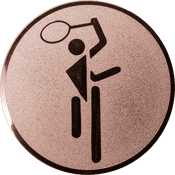 Emblem 25mm Tennis Symbol, bronze