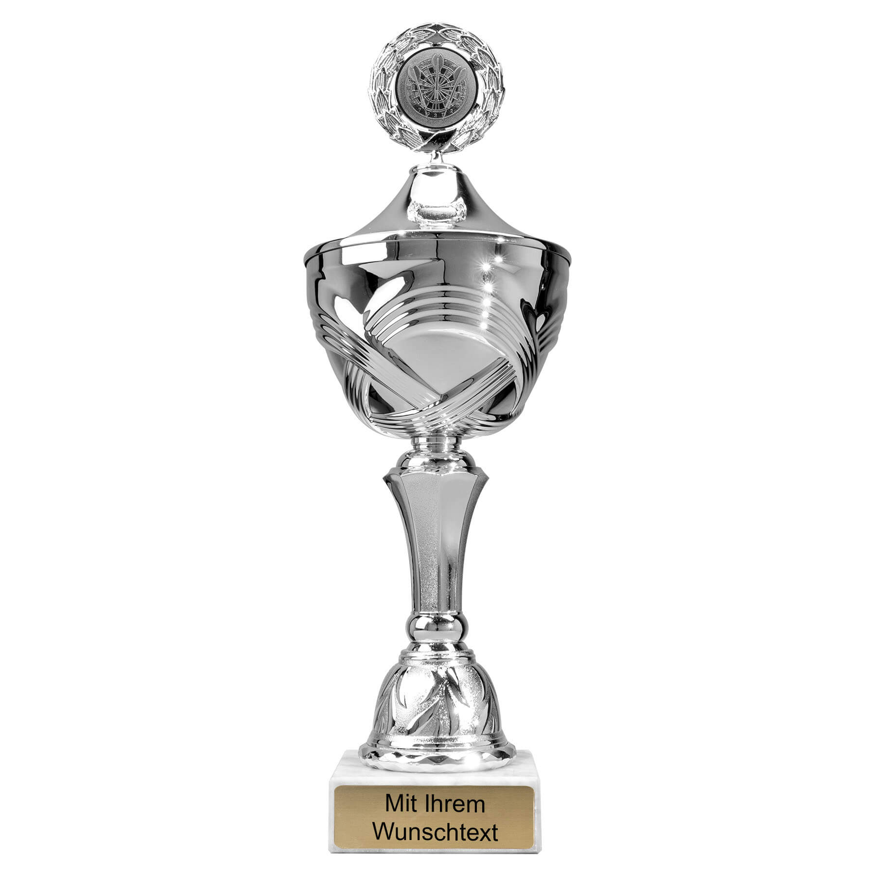 Produktbild von Dartpokale 10er Serie 56140 silber mit Deckel