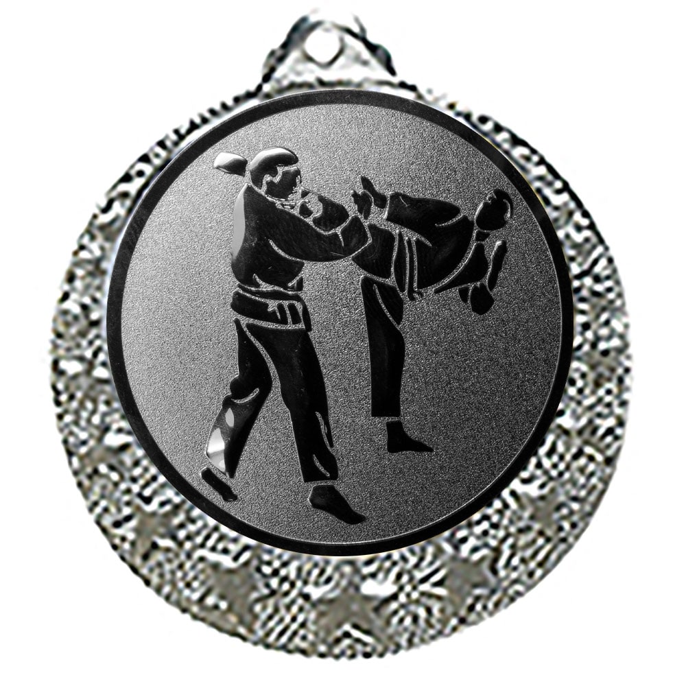 Produktbild von Karate Medaille "Brixia" Ø 32mm mit Wunschemblem und Band