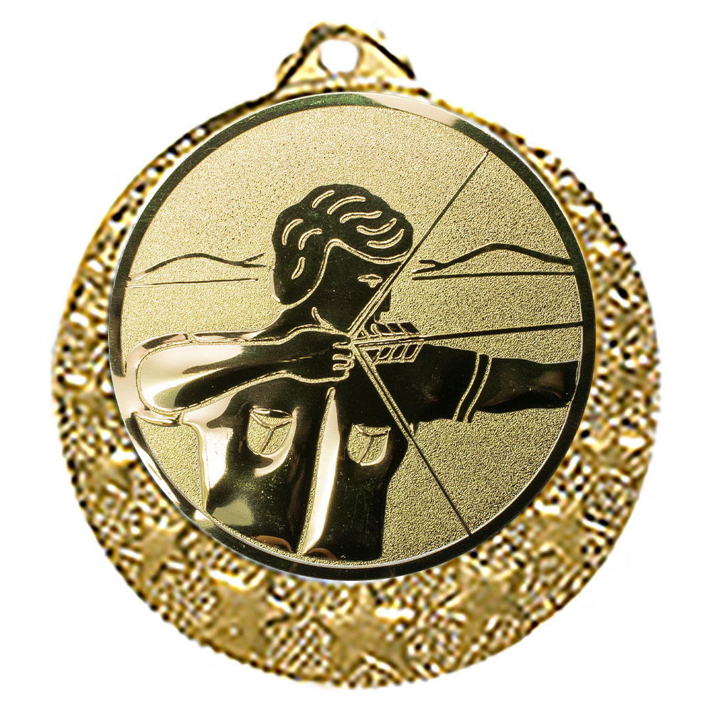 Produktbild von Bogenschützen Medaille "Brixia" Ø 32mm mit Wunschemblem und Band