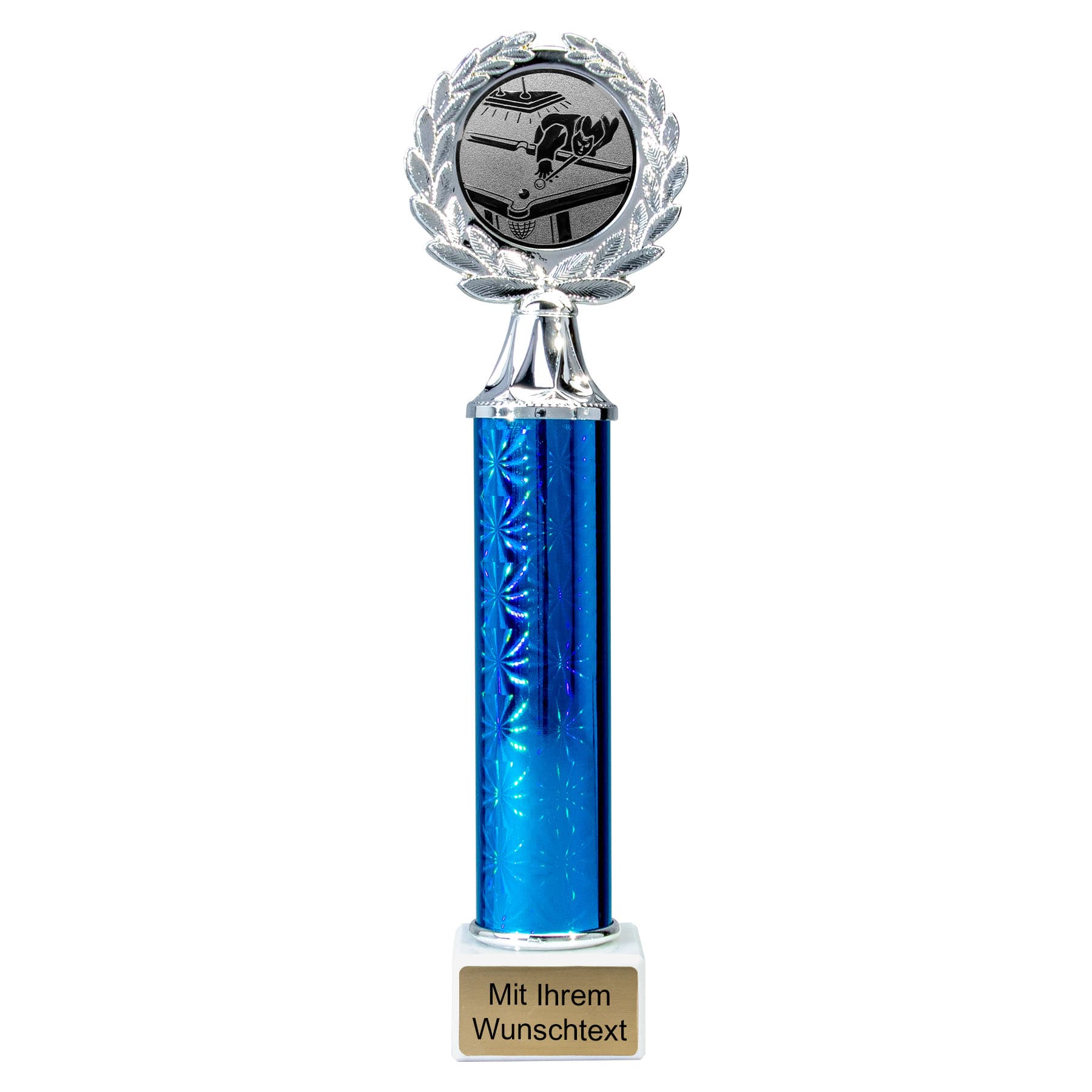 Produktbild von Billardsäulenpokale 4er Serie 59710 silber-blau