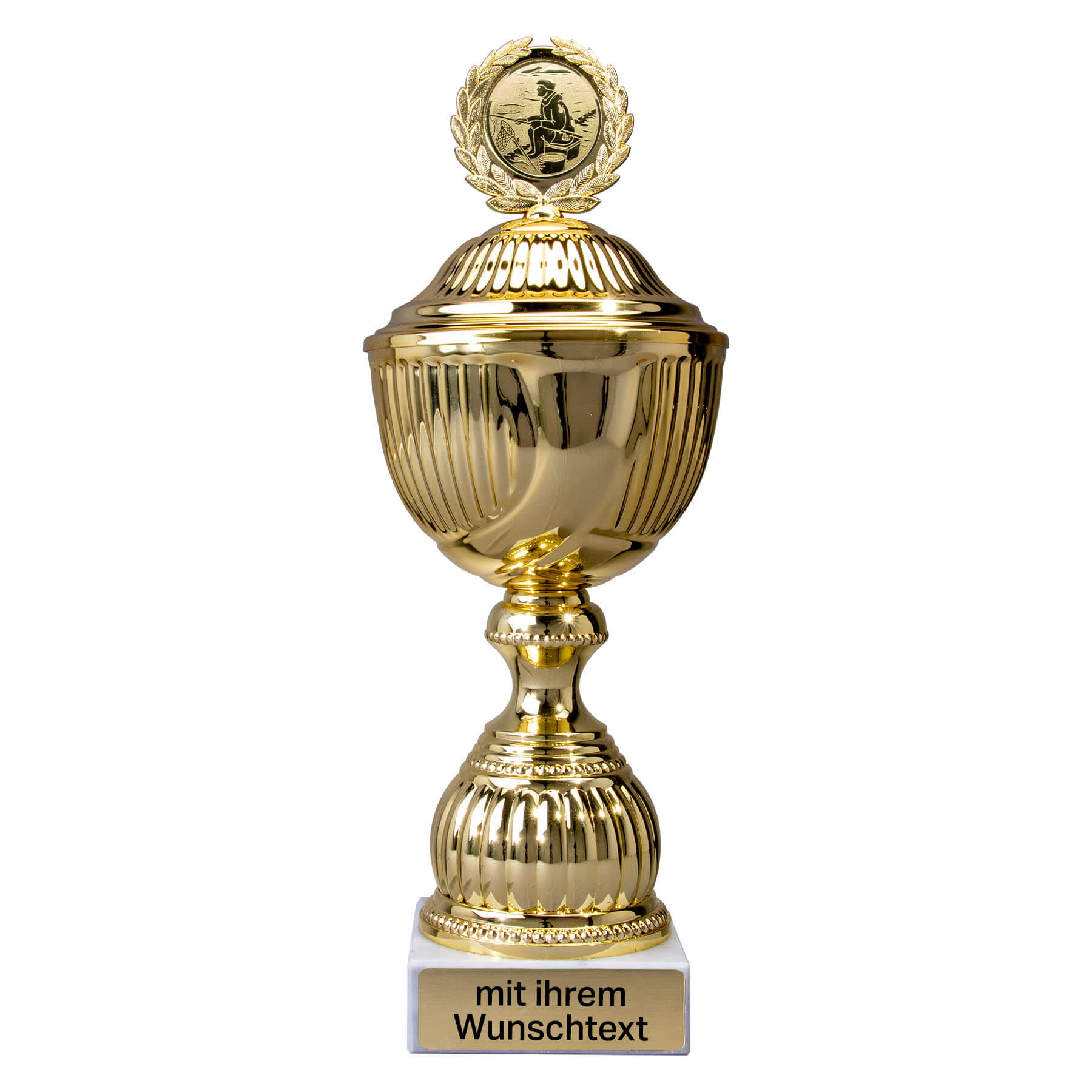 Produktbild von Angelpokale 12er Serie 59220 gold mit Deckel