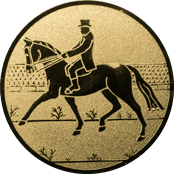 Emblem 25mm Dressurreiter, gold
