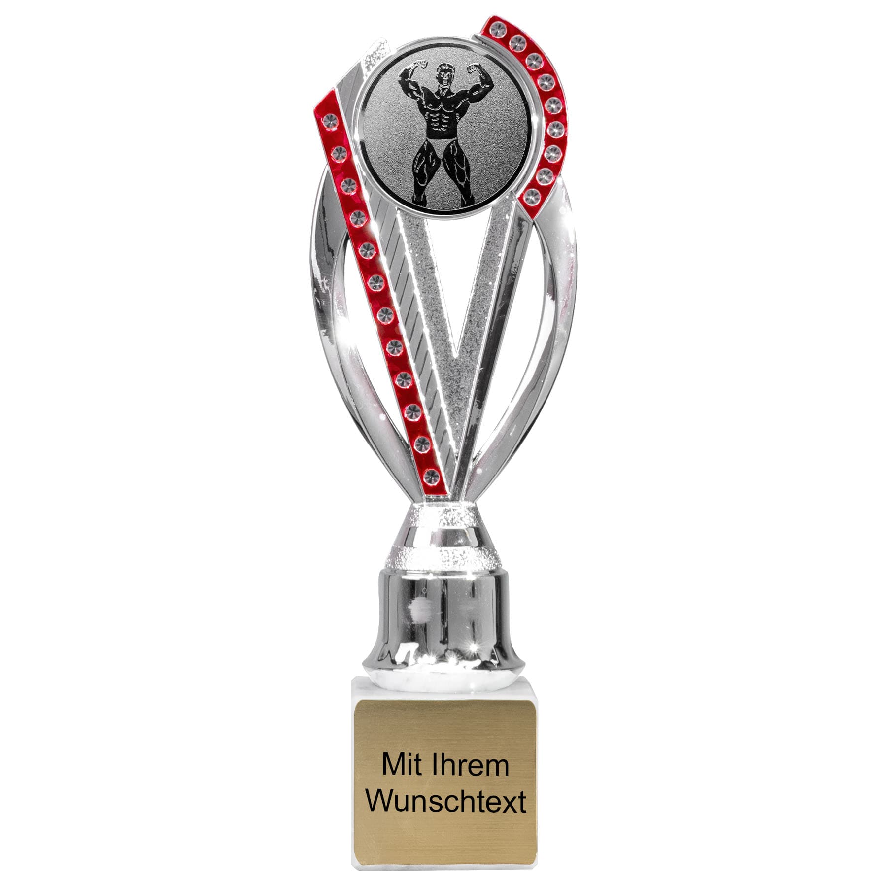 Produktbild von Bodybuildingpokale 6er Serie 54800 silber-rot