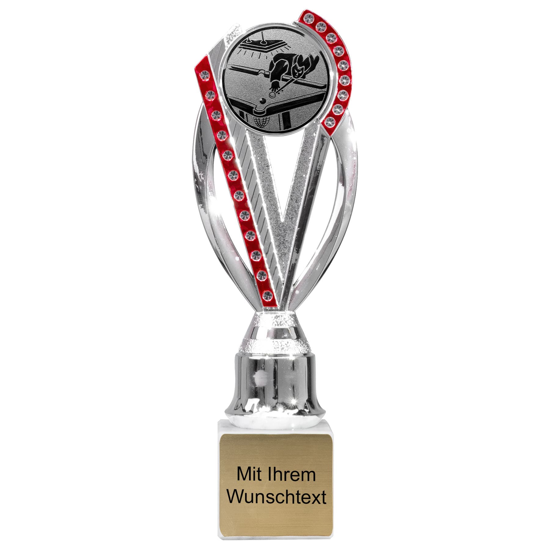 Produktbild von Billardpokale 6er Serie 54800 silber-rot