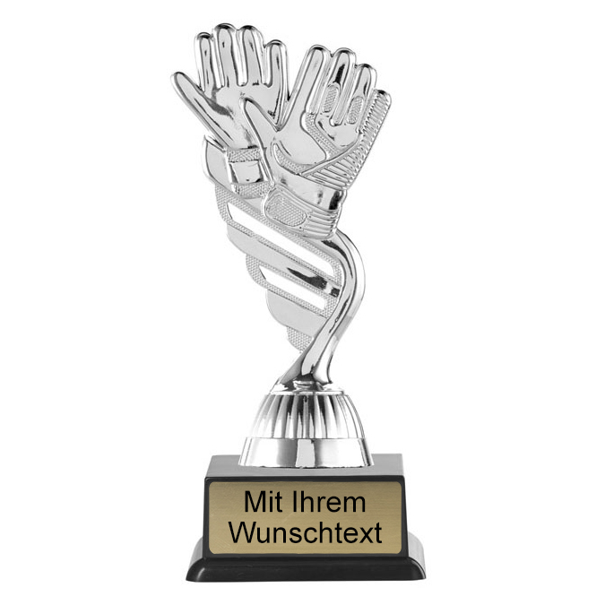 Produktbild von Fußballpokal "Handschuhe" PF128-M60 silber