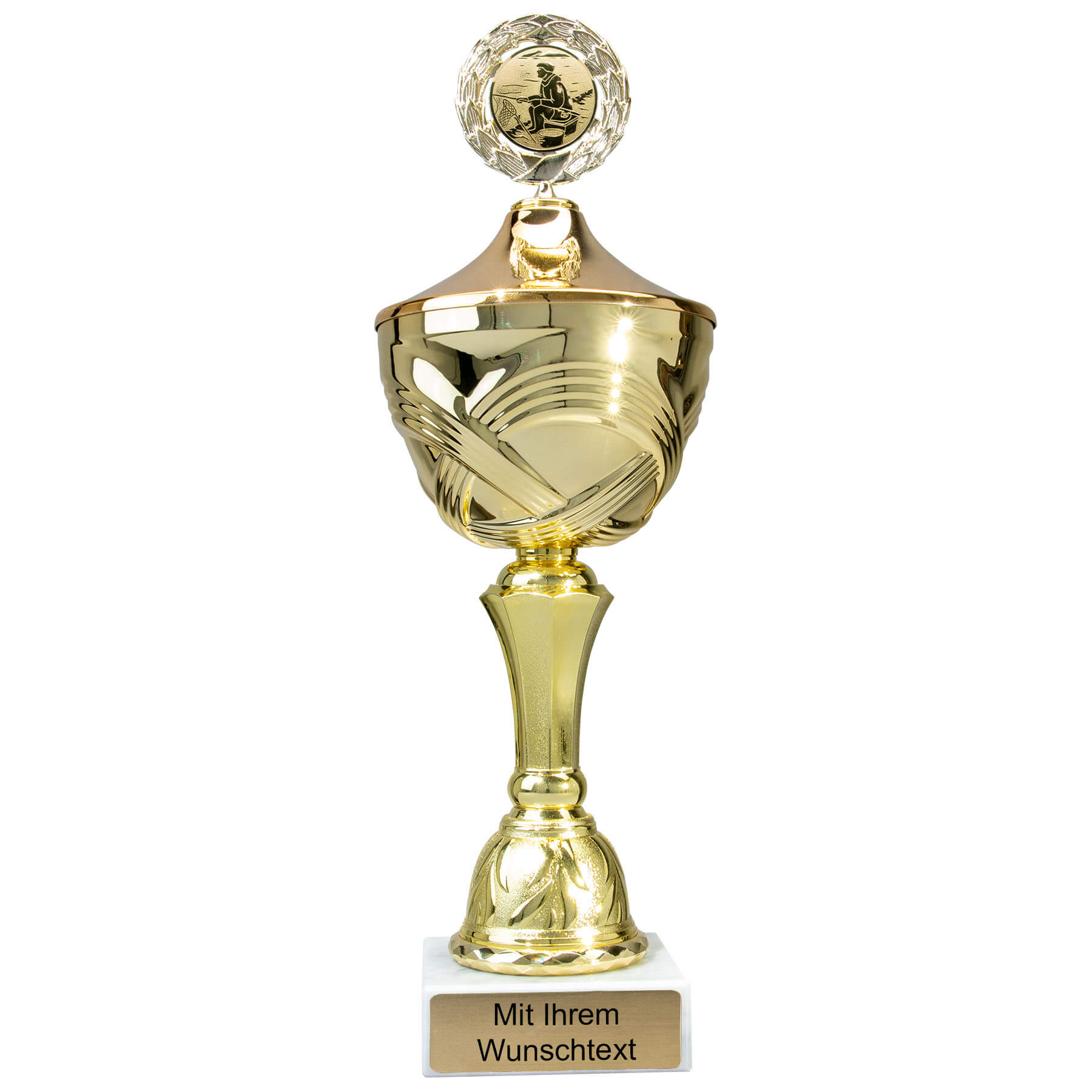 Produktbild von Angel-Pokale 10er Serie 56100 gold mit Deckel