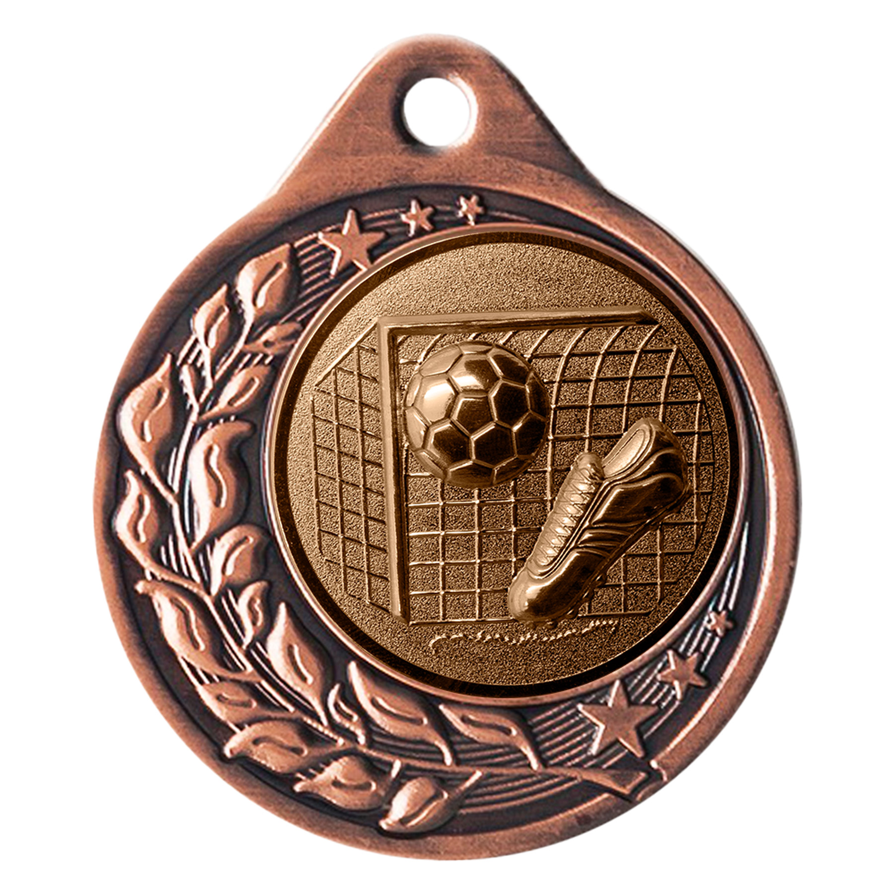 Produktbild von Fußball Medaille "Anemonen" Ø 40 mm inkl. Kordel