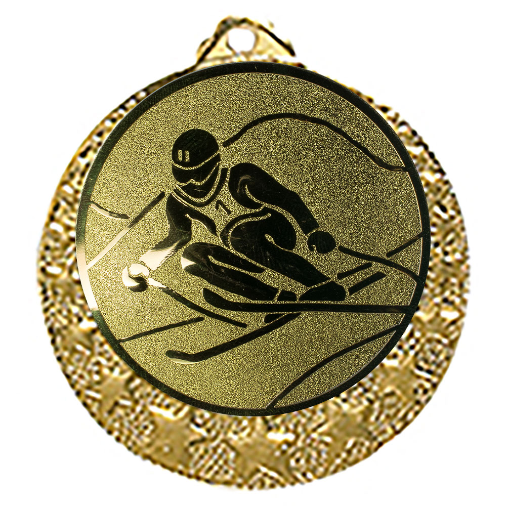 Produktbild von Ski Medaille "Brixia" Ø 32mm mit Wunschemblem und Band