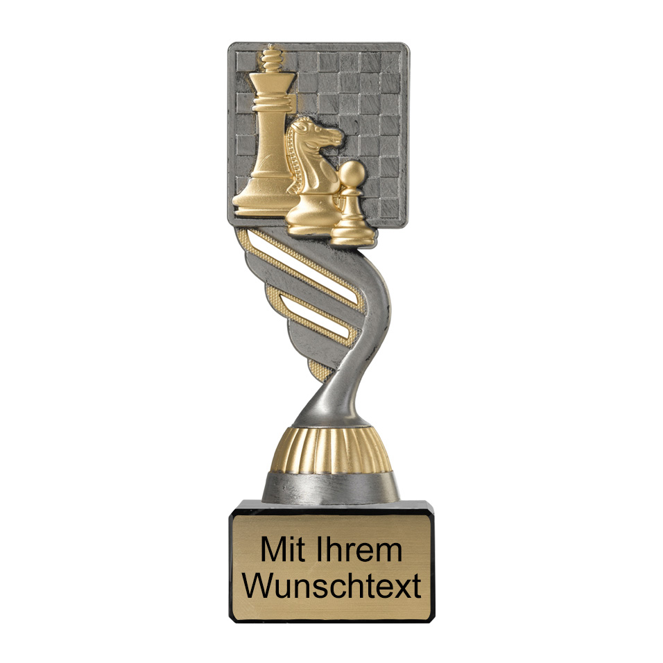 Produktbild von Schachpokal PF215 altsilber-gold