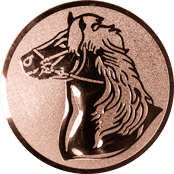 Emblem 25mm Pferd, bronze