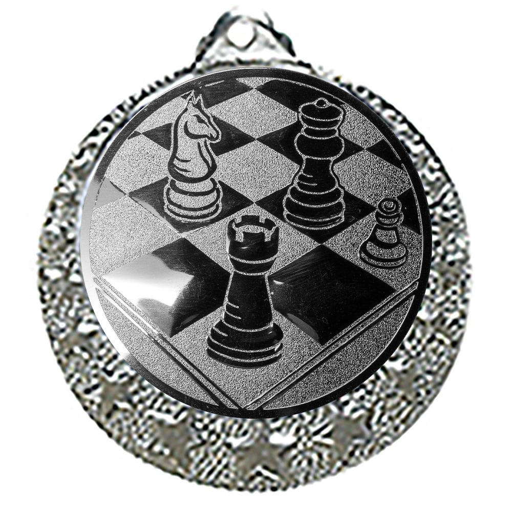 Produktbild von Schach Medaille "Brixia" Ø 32mm mit Wunschemblem und Band