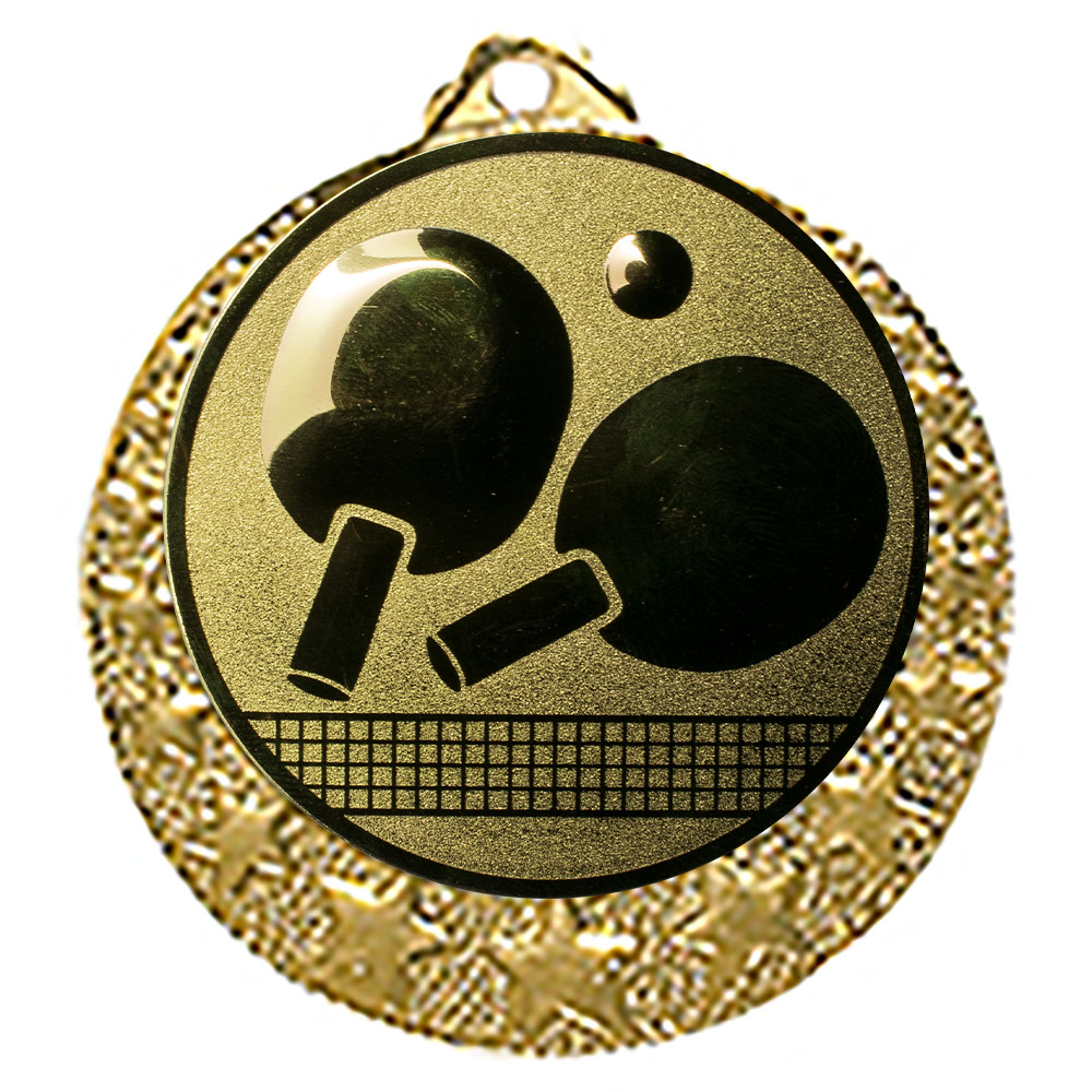 Produktbild von Tischtennis Medaille "Brixia" Ø 32mm mit Wunschemblem und Band