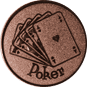 Emblem 25mm Poker, bronze