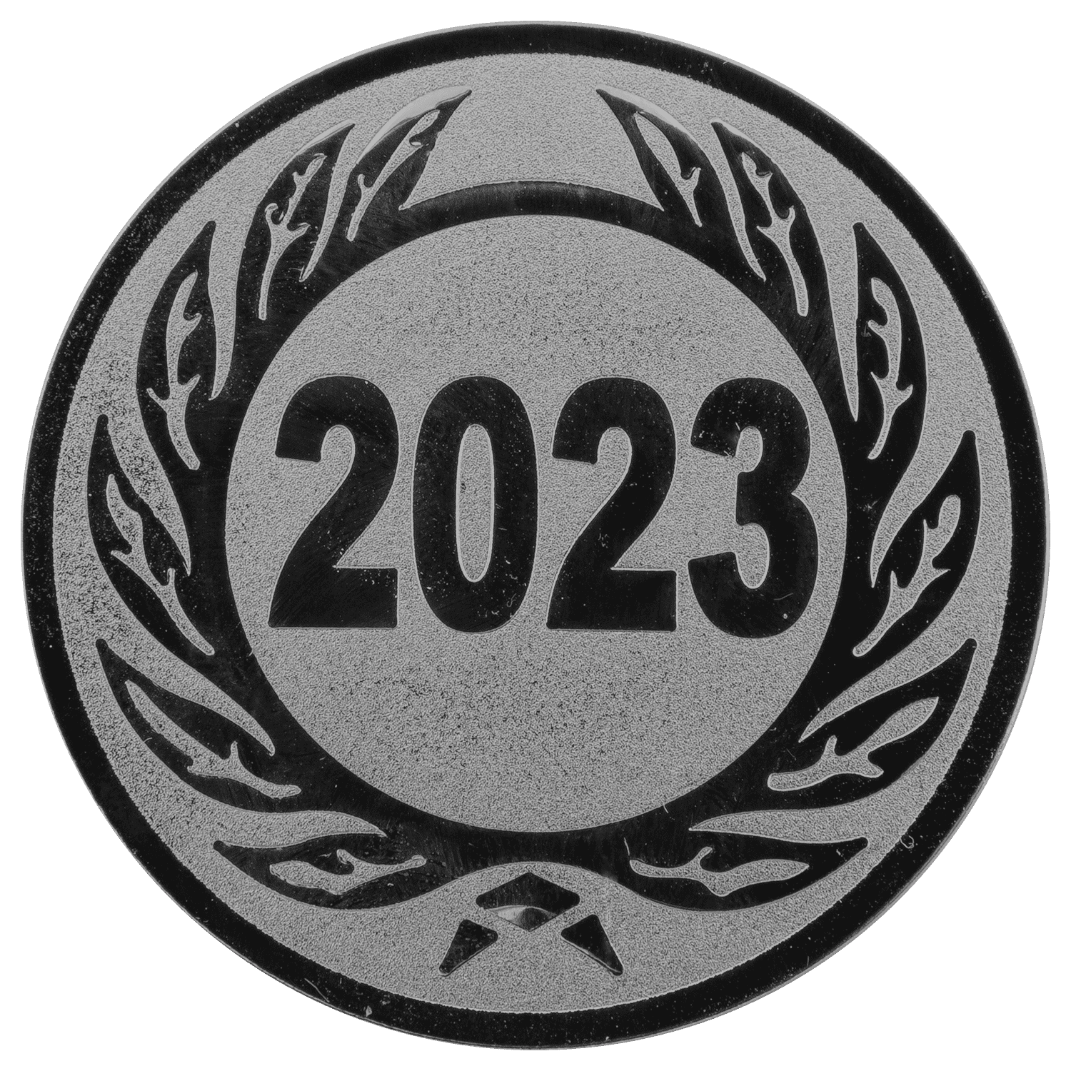 Emblem 25mm Jahreszahl 2023, silber