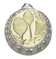 Medaille "Brixia" Ø 32mm mit Wunschemblem und Band - Farbe - silber
