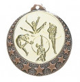 Medaille "Brixia" Ø 32mm mit Wunschemblem und Band - Farbe - bronze