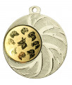 E108 02 Medaille "Arges" Ø 45 mm inkl. Wunschemblem und KordelFußballmedaille mit Band oder Kordel