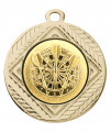 E274 02 Medaille "Pontos" Ø 40 mm inkl. Wunschemblem und KordelFußballmedaille mit Band oder Kordel