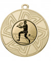 E275 02 SALE: Medaille "Ourea" Ø 50 mm inkl. Wunschemblem und KordelFußballmedaille mit Band oder Kordel
